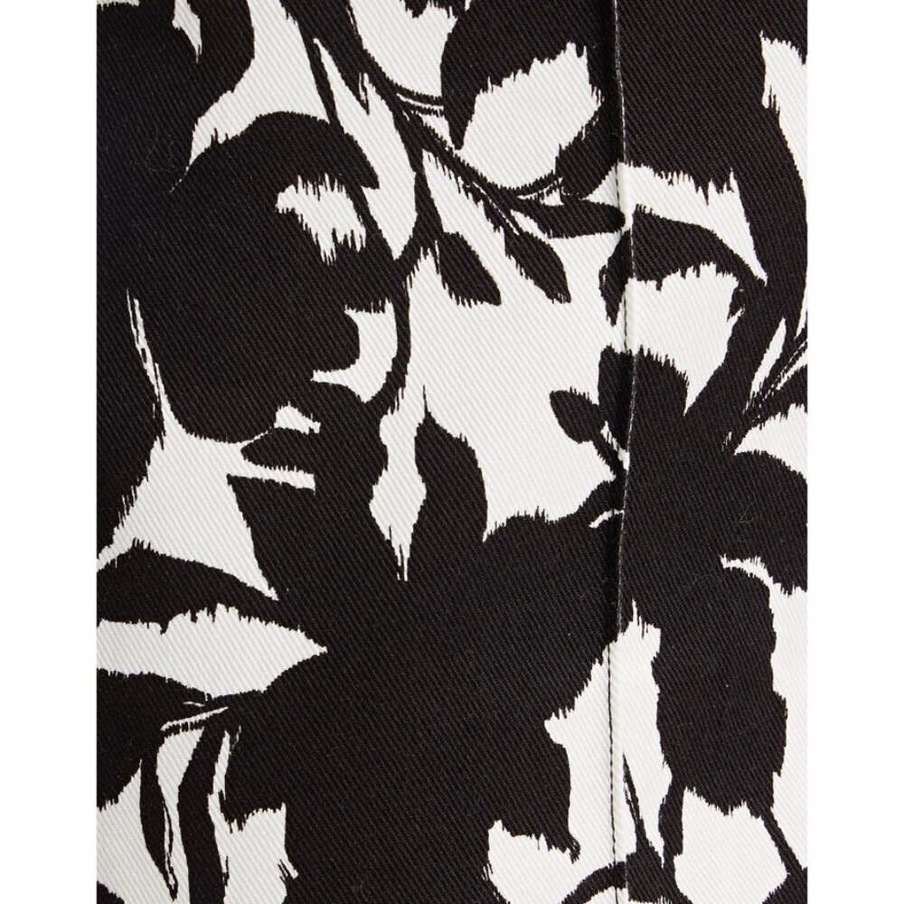 Adam Lippes Printed Cotton-Blend Straight Leg Flared Pants Work Wear Quit Luxury - Picture 3 of 16